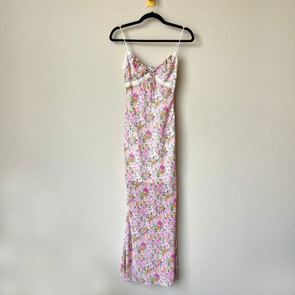 Princess Polly Emily Pink Floral Maxi Dress Size US 2 - Picture 2 of 6